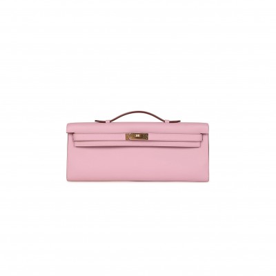 HERMÈS MASTER KELLY CUT MAUVE SYLVESTRE SWIFT ROSE GOLD HARDWARE (31*13.5*2.5cm)